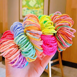 Girls Cute Colorful Basic Spiral Elastic Hair Bands Small Pigtail Hair Tie Scrunchie Rubber Band Kid Hair