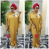 2019 African Dresses for Women Plus Size Boubou Africain Dashik Bow African Clothes New Flowers Robe Africa Dress Outfit