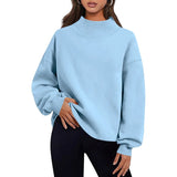 Fongt Fashion Casual Velvet Dress Women's Thick Half-High Collar Loose Women's Clothing In Autumn And Winter 2025