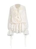 Sweet And Spicy Three-Dimensional Flower Splicing Skirt 2025 Summer New Lantern Sleeve With High-End Feel Dress