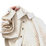 Fongt Striped Shirt Women 2025 Spring And Autumn New Design Small Top Style Wearing Long-Sleeved Shirt