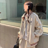 Vintage Side Stripe Zip Up Jacket-Outfit