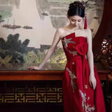Fongt Chinese Fishtail Evening Dress 2025 New Light Luxury Niche Morning Robe Toasting Bridal Purple Banquet Dress Dress Dress
