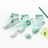 5 Pairs/lot 1 to 12 Yrs Cotton Children's Socks Stereo Animals Summer Thin Kids' Mesh Socks Cute Girls Boys
