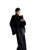 Fongt Cloud Stone Fox Thick Warm Bat Sleeve Fur One-Piece Shawl Woman Lazy Smooth And Environmentally Friendly Coat
