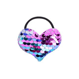 lot Cute Rainbow Solid Sequins Hair Band For Girls Star Heart Crown Elastic Rope Ponytail Holder Headband Hair