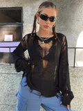 Fongt And Summer New Loose Hooks Hole Hollow Design Beggar Sweater