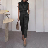 Fongt Summer New Personalized Shoulder System Thin Belt Belt Decorative Pants Set