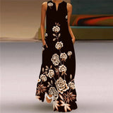 Boho Sleeveless V-Neck Long