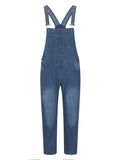 Retro Design Sense Jeans Overalls Men Straight Tube Loose Overalls Jumpsuit-Outfit