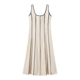 Fongt New U-Neck Simple Set Of Slings Hanging Dress