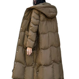 High Quality White Duck Down Down Jacket In The Long 2024 Winter New Hat Korean Version Slim Casual Coat Tide-Outfit
