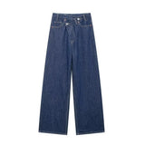 Fongt High-Waisted Broad-Legged Jeans Women Retro Thin-Skinny Tug-And-Wearing Tide 8197232