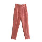 Fongt And Summer 2025 New Fashion Multi-Color Pendant High-Waisted Halon Casual Suit Pants
