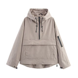 Fongt Women's 2025 New Three-Proof Fabric Hooded Multi-Color Jacket Jacket Jacket