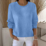Fongt Sheintemu Autumn And Winter Long-Sleeved Solid Color Sweater New Burst