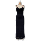 Fongt Lace Splicing Perspective Dress Body Solid Color Dew Back Sexy Dress Woman