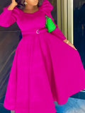Fongt Women's Winter New Fashion Bubble Sleeve Grand Party Party Dress