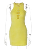 Out Sleeveless Bodycon Mini