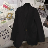 Fongt And Autumn Suit Jacket Female In 2024 Autumn New Black Net Red Fried Street Temperament Trend Casual Ladies Suit-Outfit
