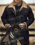 Fongt Autumn And Winter Men's Coat Velvet Jacket Multi-Pocket Zipper Coat