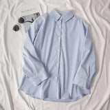 Fongt White Shirt Female Students Inside And Outside Wearing Spring Long-Sleeved Shirt Women 2025