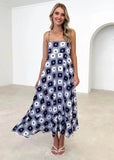 Fongt Spring And Summer 24 New Women's Small Fresh Flower Condole Dress Slim-88100-Outfit