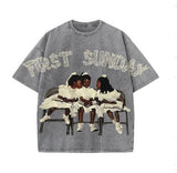 Fongt T-Shirts For Men And Women T-Shirts For Summer Summer Leisure Short-Sleeved TST Printed Tops