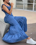 E-Commerce Independent Station Agaric Side Sling Lady Horn One-Piece Trousers-Outfit