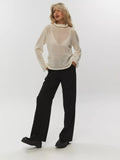 Fongt 2025 New Hollow Sweater Women Wind Soft Loose Knitted Long-Sleeved Cover Hot