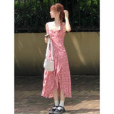 Fongt Windy Sister Summer Girl Feeling Sweet Lotus Leaf Side Atmosphere Irregular Casual Opening Slings Long