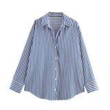 Fongt New Multi-Color Loose Casual Version Of The Provincial Silk Long-Sleeved Shirt 4387096