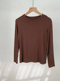 Fongt Comfortable Super Soft Modal Cotton Long Sleeve T-Shirt Women's Spring New Solid Color Round Collar With A Bottom Top-Outfit
