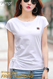 Moda Mujer 2023 Summer Cotton White T Shirt Bow Femme Korean Fashion Tops Tee Shirt Women Tshirt Batwing Sleeve