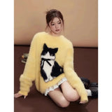 Fuzzy Cat Sweater-Outfit