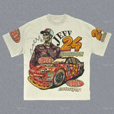 T-Shirt Oversized Y2K Blouse Korean Gothic T-Shirt Couple Retro New Sweatshirt-Outfit