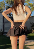 Classic Lining Mini Skirt-Outfit