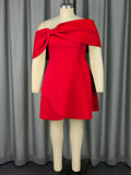 Fongt New Multi-Colored Shoulder Dress Sexy Wind Party Party Dress Dress Dress Dress