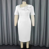 Fongt New Fashion Asymmetric Collar High-Waist Dress Party Dress Party Dress