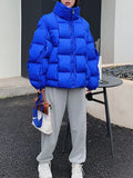 Jacket for Women Three-dimensional Plaid Woven Fashion Coat Solid High Street Warm and Thick 2023 Winter New Down Jacket-Outfit