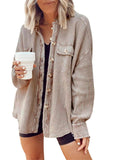 Fongt 2025 New Coat Fashion Casual Collar Pocket Splicing Irregular Shirt Jacket Woman
