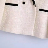 Fongt Homemade New Women's Clothing Fashion White Collar Coat