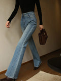 Fongt Jeans Women 2025 Spring And Autumn New Retro Temperament Fashion Comfortable Slim Slim Waist Micro-Slipped