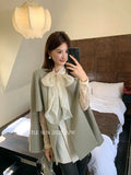 Fongt Xixi 2025 Autumn New White Standard Temperament Elegant Thousand Gold Wind Long-Sleeved Coat Cape Woman 86100