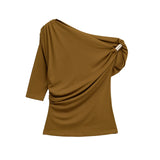 Fongt Homemade New Women's Clothing Fashionable Asymmetric Nylon Top 1026164