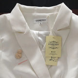 QUALITY New Fashion 2023 Runway Designer Dress Women's Long Sleeve Notched Collar Double Breasted Buttons