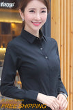 Fashion Women Shirts White Shirt Women Long Sleeve Shirts Tops Office Lady Basic Shirt Blouses Plus Size Woman Blouse
