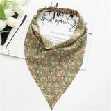 Flower Print Hair Scarf Floral Triangle Bandanas For WomenG Girls 2021 Boho Elastic Hair bands Headband Hair