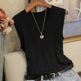 Vests Women Top O-neck Solid Tank Blusas Mujer De Moda Spring Summer New Fashion Female Sleeveless Casual Thin Tops
