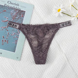 For Double-Drilled Sexy Thong Women Silk Silk Smooth And Breathable Lace T Trousers Women's